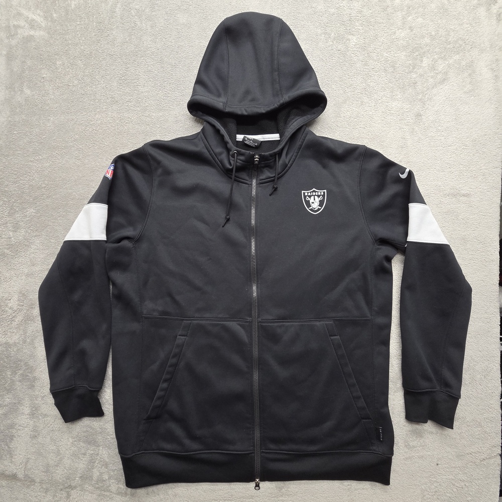 Las Vegas Raiders Sweatshirt Mens XL Black NFL Football Nike Dri Fit Hoodie